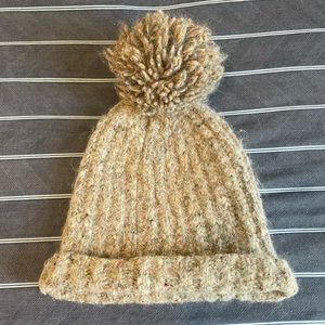 J. Crew Pom Pom Wool/Alpaca Beanie Winter Hat
